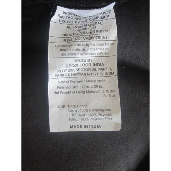 Cynthia Rowley Curious Halloween ~ Chenille ~ Spider Webs Pillow w Tassels B&W - Picture 9 of 10